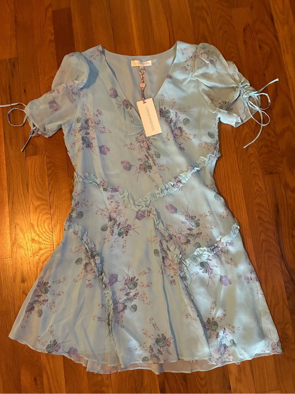 LoveShackFancy Posh Dress in Spring Breeze Mini Dress